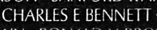 Bennett's name engraved in the Wall